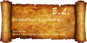 Brodafker Lizandra névjegykártya
